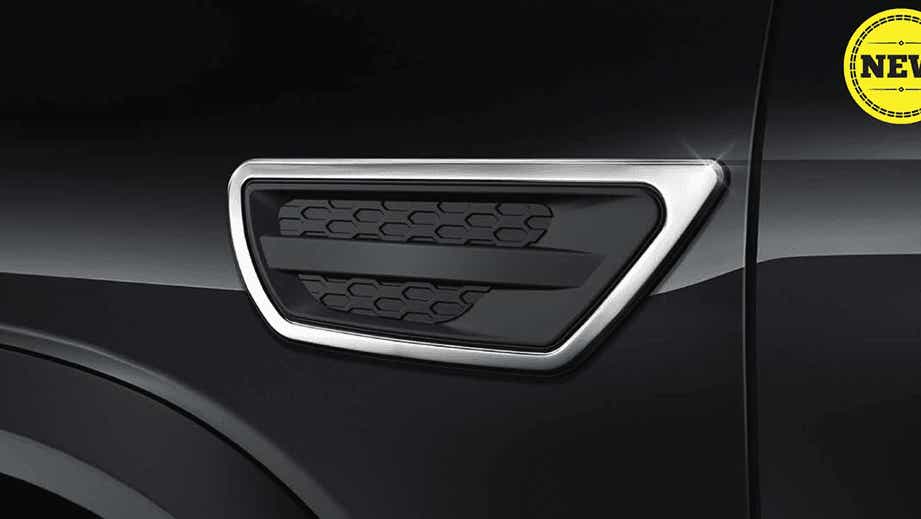 close-up of a side vent on a Toyota Fortuner