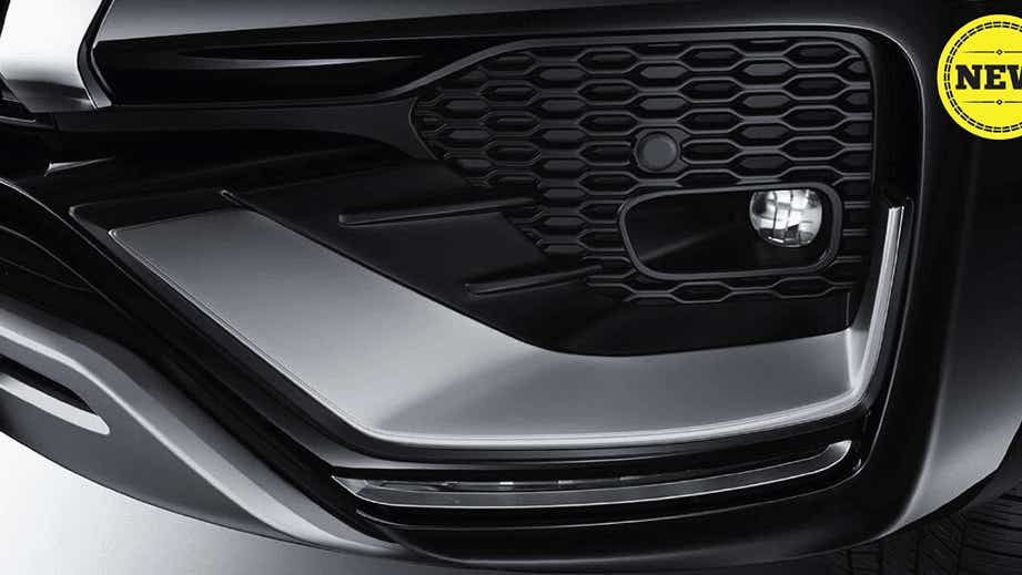 fog lamp and grille close-up of a Toyota Fortuner