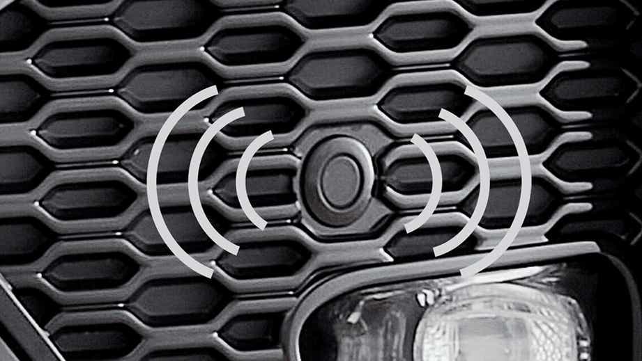 front grille sensor close-up of a Toyota Fortuner