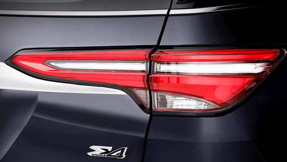 Taillight close-up of a Toyota Fortuner