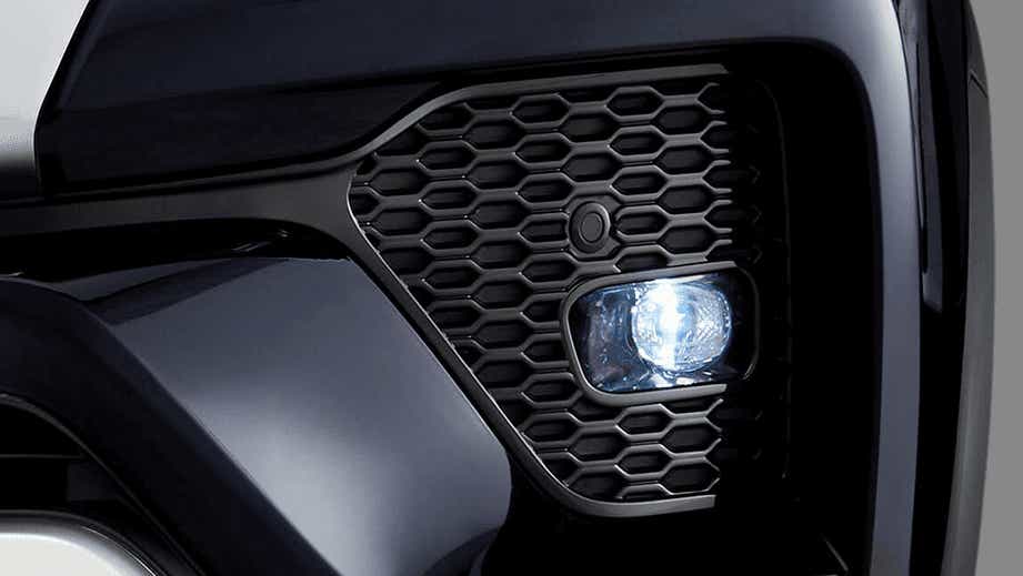 fog light close-up of a Toyota Fortuner