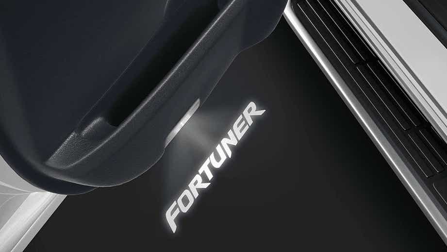 door welcome light projection of a Toyota Fortuner