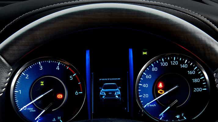 instrument cluster of a Toyota Fortuner