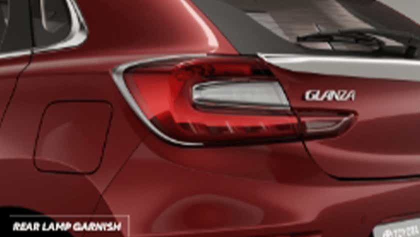 Rear view of a Toyota Glanza