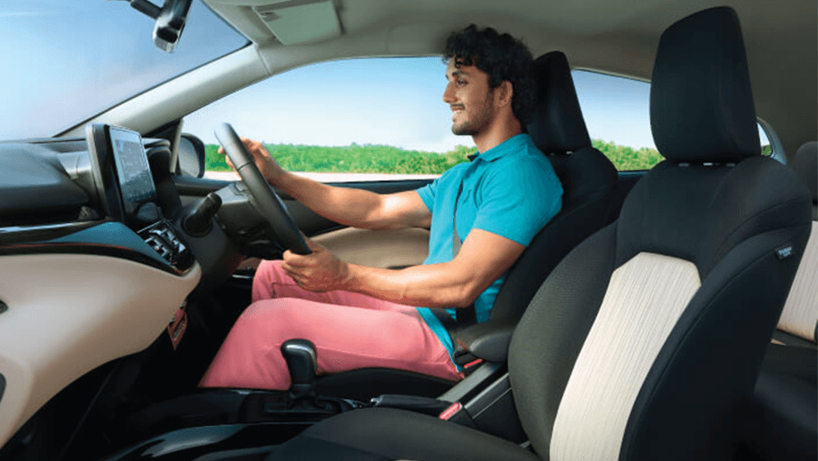 interior view of a Toyota Glanza