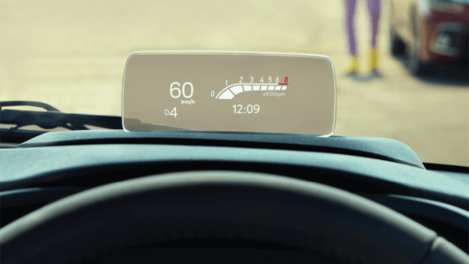 instrument cluster display of a Toyota Glanza