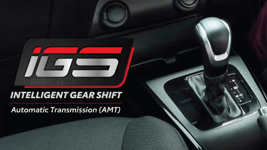 Gear shift lever and center console of a Toyota Glanza