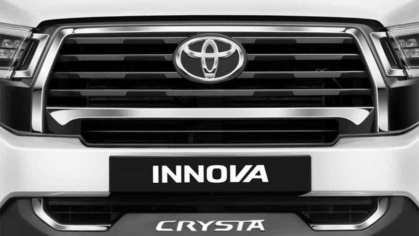 front grille of a Toyota Innova Crysta