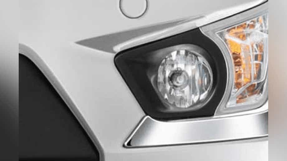 Headlight close-up of a Toyota Innova Crysta