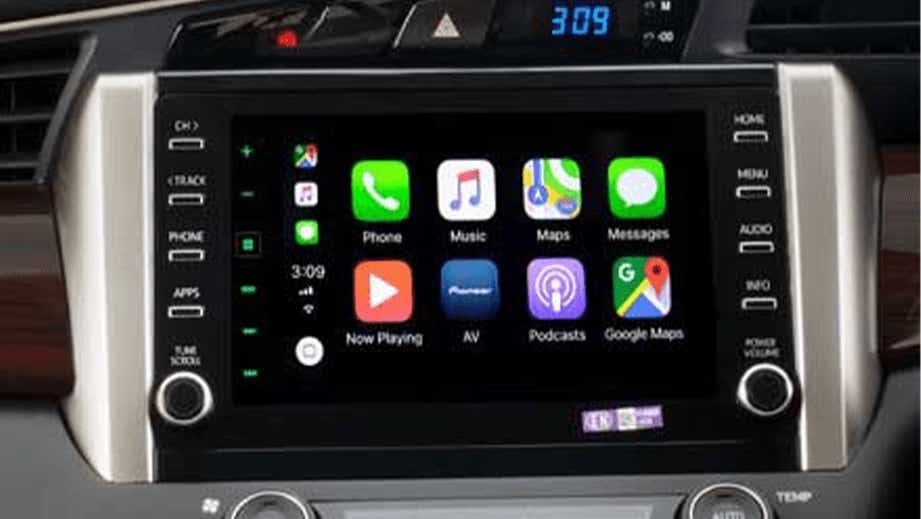 interior dashboard display of a Toyota Innova Crysta