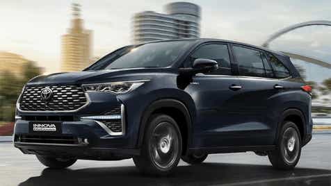 front three-quarter of a Toyota Innova Hycross