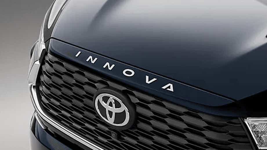 Front grille view of a Toyota Innova Hycross