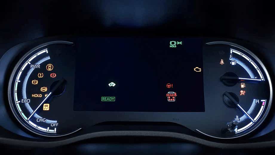 instrument cluster of a Toyota Innova Hycross