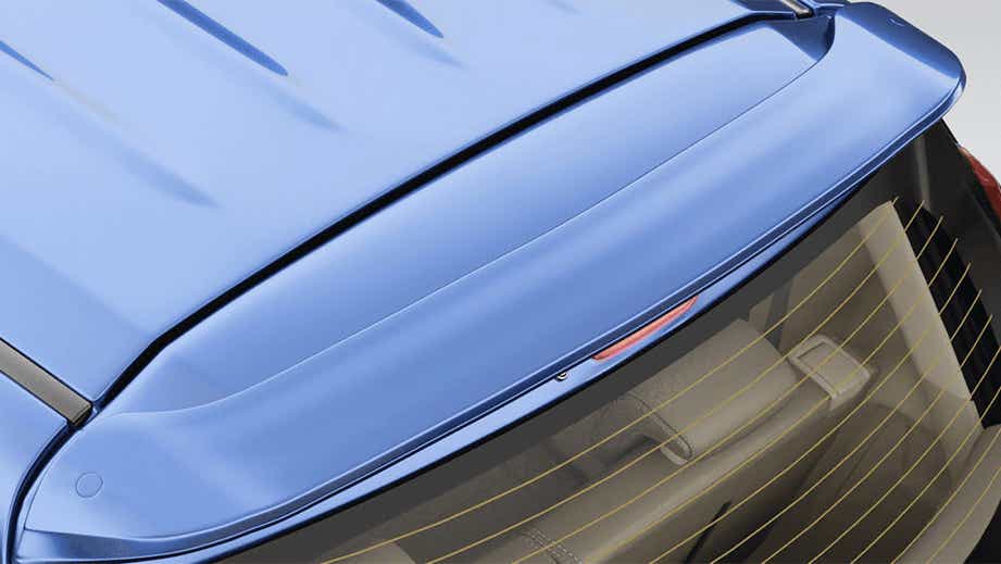 roof and rear spoiler close-up of a Toyota Rumion