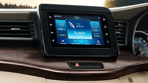 infotainment system display of a Toyota Rumion