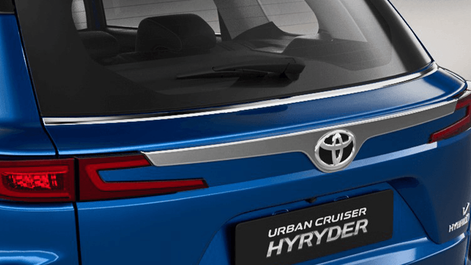 Rear view of a Toyota Urban Cruiser Hyryder