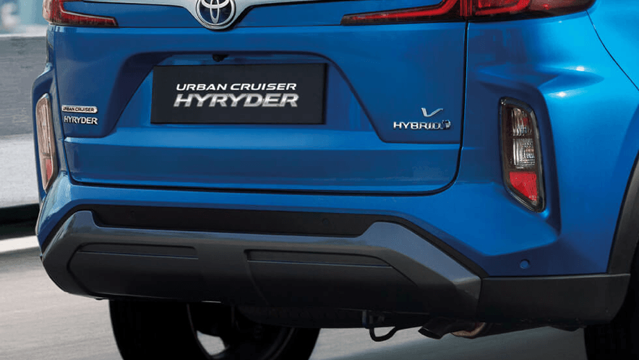 Rear view of a Toyota Urban Cruiser Hyryder
