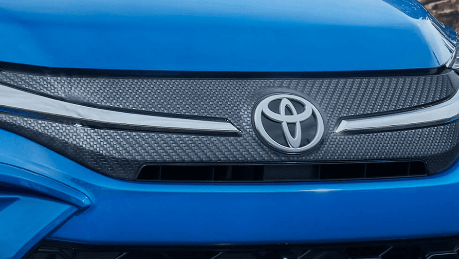 front grille close-up of a Toyota Urban Cruiser Hyryder