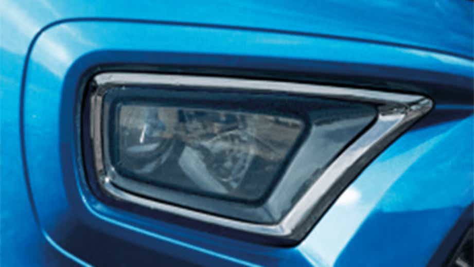 headlight close-up of a Toyota Urban Cruiser Hyryder