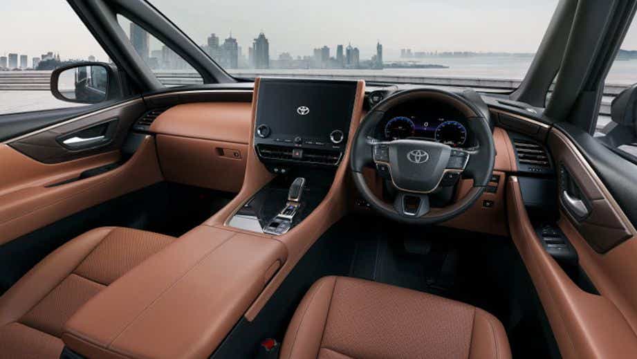 Interior dashboard of a Toyota Vellfire