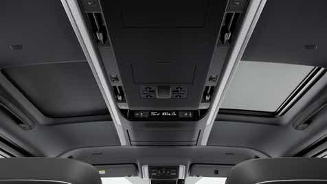 Sunroof and ceiling controls view of a Toyota Vellfire