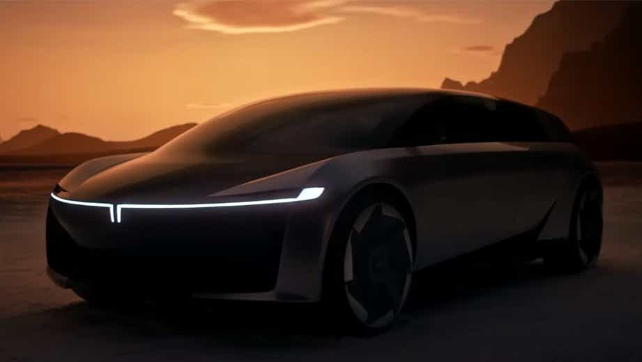 front three-quarter view of a Beige Tata Avinya