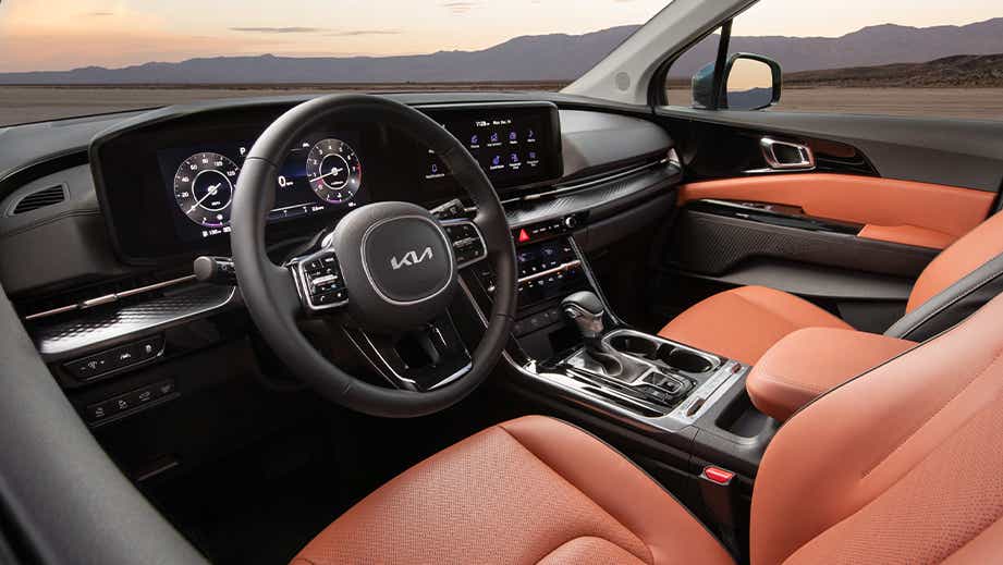 interior dashboard of a Kia Carnival