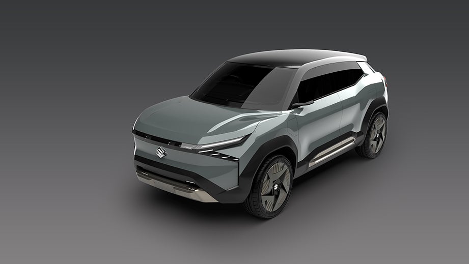 front three-quarter view of a Maruti Suzuki e Vitara