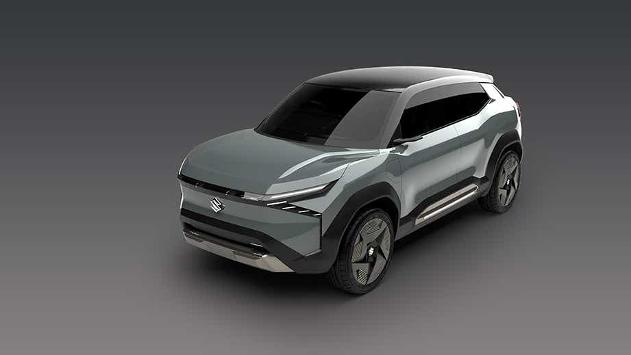 front three-quarter view of a Maruti Suzuki e Vitara