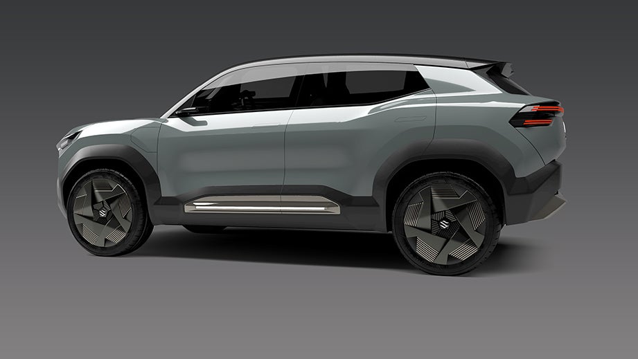 side view of a Maruti Suzuki e Vitara