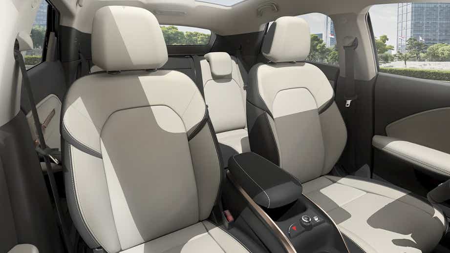 front interior seats and dashboard of a Vinfast VF6