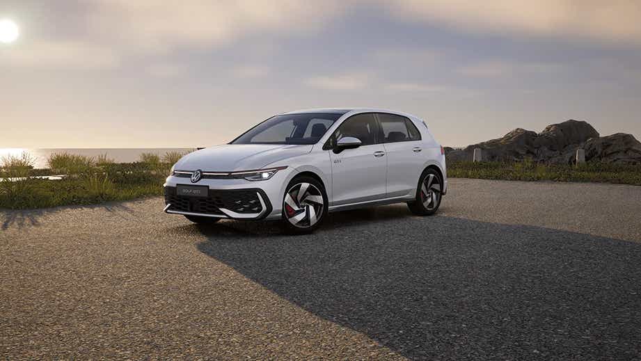 front three-quarter of a Golf GTi