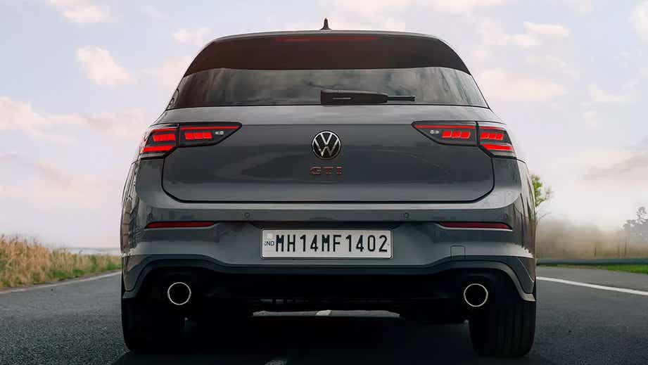 rear view of a Volkswagen Golf GTi