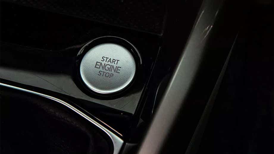 Engine start-stop button area in a Volkswagen Taigun