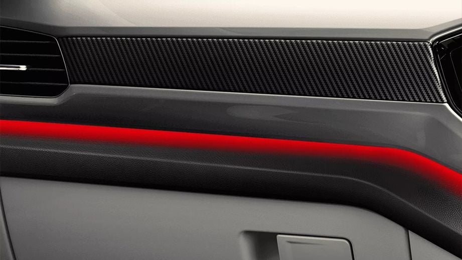 Interior door panel of a Volkswagen Taigun