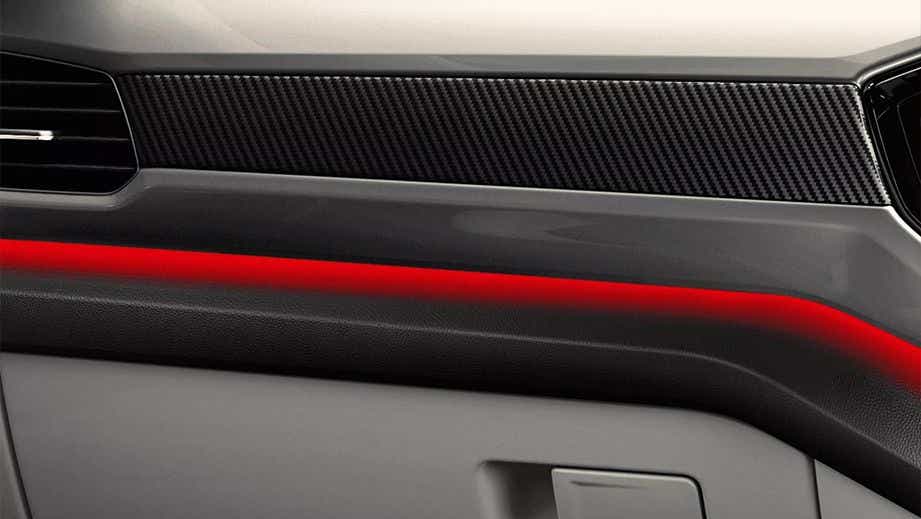 Interior door panel of a Volkswagen Taigun