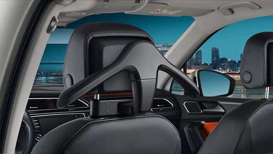 Front seat headrest accessory in a Volkswagen Tiguan 2021-2024 interior