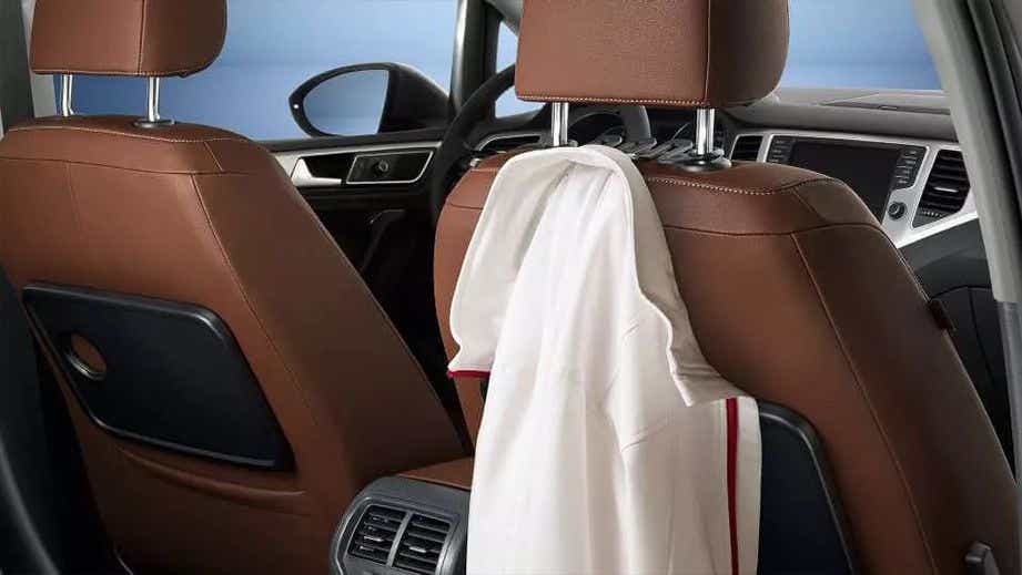 Interior rear seat view of a Volkswagen Tiguan 2021-2024