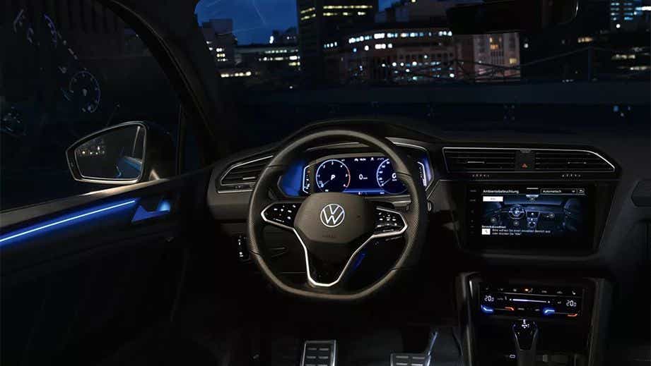interior dashboard of a Volkswagen Tiguan 2021-2024
