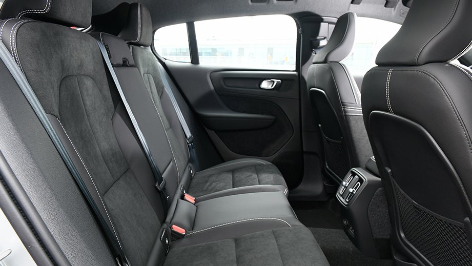 Rear seat interior of a Volvo C40 Recharge