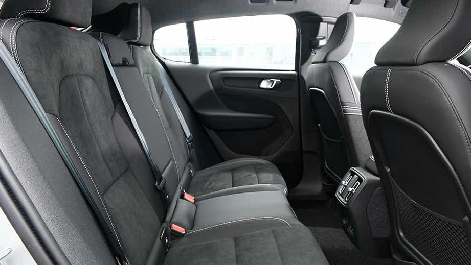 Rear seat interior of a Volvo C40 Recharge