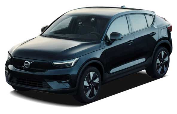 front three-quarter view of a Volvo C40 Recharge