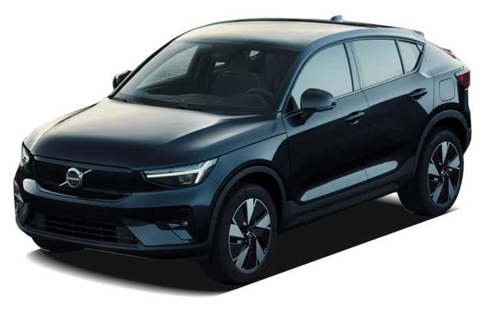 front three-quarter view of a Volvo C40 Recharge