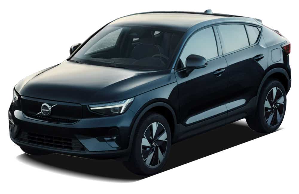 front three-quarter view of a Volvo C40 Recharge