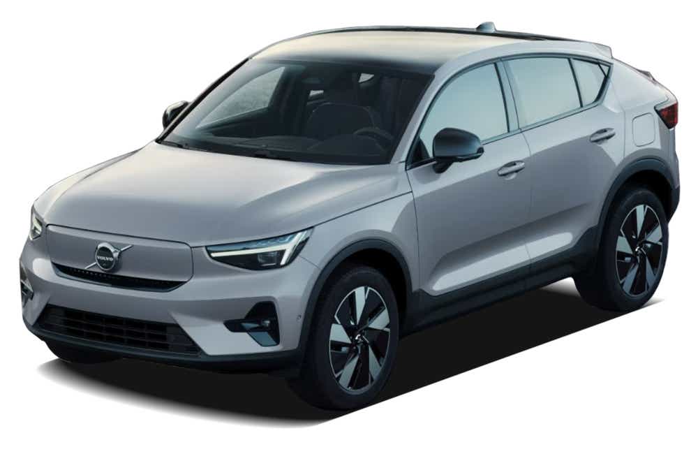 front three-quarter view of a Volvo C40 Recharge