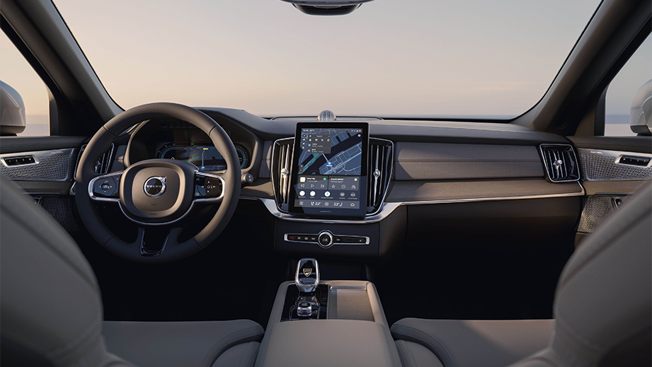 Interior dashboard view of a Volvo XC90
