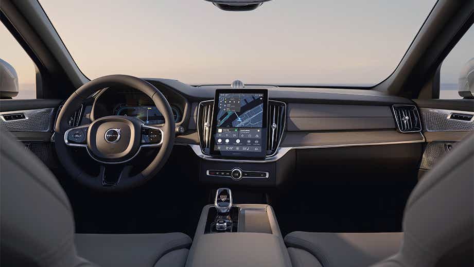 Interior dashboard view of a Volvo XC90