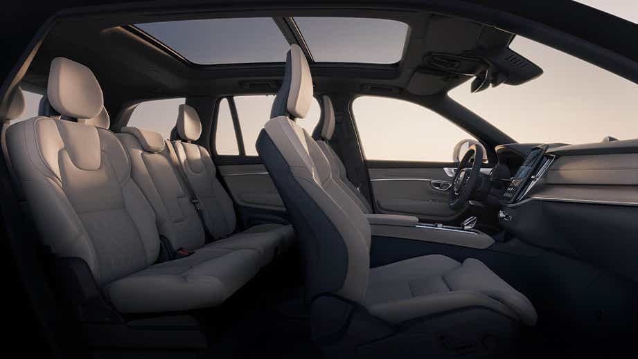 interior seating view of a Volvo XC90