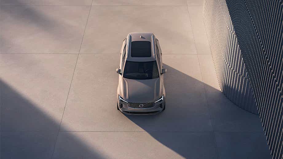 Overhead front view of a Volvo XC90