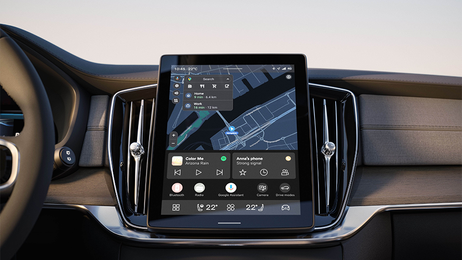 Interior dashboard touchscreen of a Volvo XC90